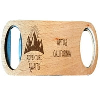 Aptos California Laserski urezani drveni otvor za otvaranje boca Avantura čeka dizajn