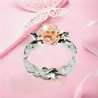 Nakit za žene Prstenje ruže zlato Dijamantni prsten prirodni bijeli romantični vjenčani nakit slatki
