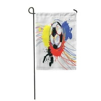Blue Sport Soccer Ball Fudbal Red Silhouette Sažetak bar Vrtna zastava Dekorativna zastava Kuća Baner