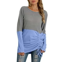 Pola zip pulover Žene dugih rukava za žene Business Ležerne prilike Okrugli vrat Dugim rukavicama Majica