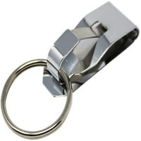 - Držač ključeva za ključeve za sigurnu kaiš s metalnim kukom i teškim prstenom za ključeve - metalni ključ za ključeve za ID značke i ključeve ili male alate - klipovi na vaše 1,25 kaiševe od strane specijalističke lične karte