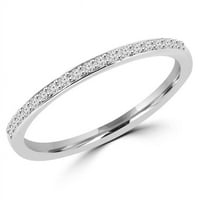 MDR140048- 0. CTW Okrugli dijamantni polučvrst vjenčani vjenčani prsten za vezanje u 14k bijelo zlato