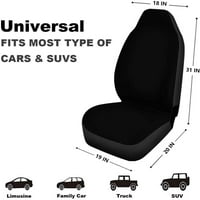 Set auto-sjedala pokriva baka Huagou Car Universal Auto Front sjedala Zaštitni za auto, suv limuzina,