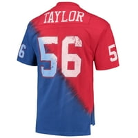 Muški Mitchell & Ness Lawrence Taylor Red Royal New York Giants Penzionirani Ime i broj dijagonalnog tie-boja V-izrez