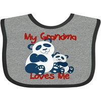 Inktastic moja baka voli me panda poklon dječja dječaka ili dječja djevojka bib