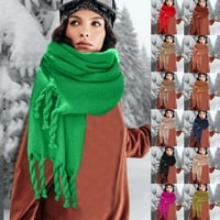 FVWitlyh plairani šal set za žene jeseni zimski šal klasični kaidni šal tople meke velike šalove i obloge