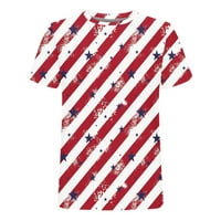 Muške 4. jula 3D Print kratkih rukava T majice Slim Fit American Flow košulje Summer Casual Crewneck