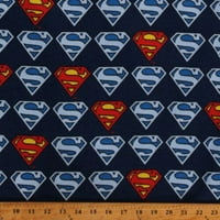 Superman Shield Flannel tkanina