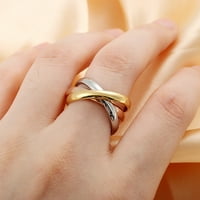 Xinqinghao prstenovi za žene slaganje prstenova za žene Zlatni prstenovi Par prstenovi zlato 6