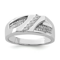 Bijeli sterling srebrni prsten za muškarce