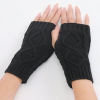 Zimske rukavice za čišćenje ženske termičke rukavice bez prstiju, pletene rukavice s rupama za palčeve