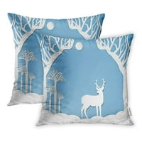 Životinjski jelen koji stoji u livadi prirodnoj pejzažno stil slavlje božićnih suhih jastučnice za jastuk