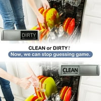 Čisto prljavo posuđe za pranje posuđa znak potpisuje ne-ogrebotina jednostavna klizna kuhinja
