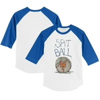 Toddler Tiny Turpap White Royal New York Mets Pljuska lopta 3 4 rukava majica Raglan