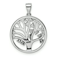 Carat u Karatsu Sterling Silver Polirani finirani rodijum-prekriveni Stvorili su safirni stablo života
