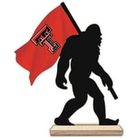 Texas Tech Red Raiders 18 '' Tim logotipa Bigfoot Silhouette Desktop Art