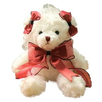Plish lutka crtani medvjed izgled trake luk uljepšavanje slatka meka plišana igračka za poklon