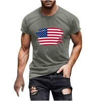 Muškarci 4. jula Patriotska tanka fit majica Cool Dizajnirani Dan sjećanja kratkih rukava kratkih rukava
