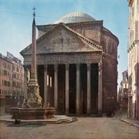 PANTHEON u Piazzi della Rotonda, Rim, Italija. Fotografija od početka 20. veka. Iz Roma Sacre, objavljeno