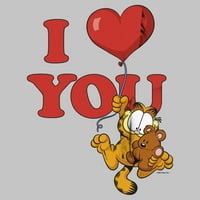 Junior's Garfield I Heart You Grafički tee Athletic Heather Veliki