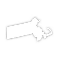 Massachusetts u obliku naljepnice naljepnica Die Rez - samoljepljivi vinil - Otporan na vremenske uvjete