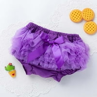 Lilgiuy Bloomers Hotsori za djevojčice za djevojčice MESH ruffle elastične šalice sa čvrstim bojama