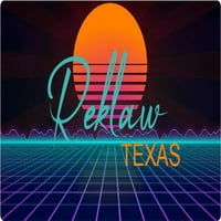 Reklaw Texas Vinil Decal Stiker Retro Neon Dizajn