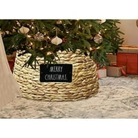 Božićno krakor - bazni ukras za pokrivanje umjetnog postolja za božićno stablo - prirodno tkano - rustikalne