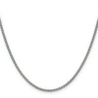 14k bijelo zlato spiga veza pšenični lanac ogrlica privjesak šarm fini nakit za žene poklone za nju