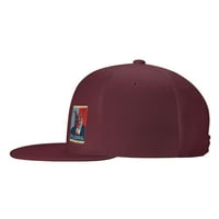CEPTEN MENS & Women Hip Hop Classic s velikim floppom logotipom podesivim bejzbolom ravne prijenosne šešire tamnocrvene boje