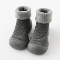 DMQupv zabavne papuče dječaci Dječaci Djevojke Čvrsto toplim pletenim pletenim gumenim cipelama čarapa