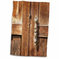 3drose stara drvena vrata sa ručkom - ručnik, po