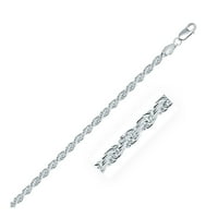 Sterling Silver Diamond Cut lanac stila užadi