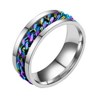 Prstenje nakita Postavljeni prsten za okretni prsten za rotaciju titanijumske prstene za žene
