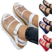Akiigool Womens Platform sandale Žene ravne sandale, udobnost elastične klizanje na kliznu svjetlo Slingback
