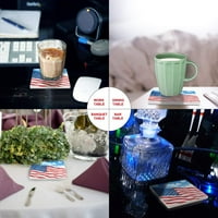 Američki zastava COASTER za piće, upijajući keramički kameni čaše šalice s plutačem za kućnu kuhinsku