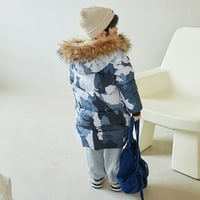 Growesty kaput za djevojčice zasebljuje topla djeca dolje kaput zimski kapuljač dugi dječaci Djevojke