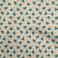 Onuone pamučne svilene tealne zelene tkanine pribor za šivanje šivaći materijal ispis tkanine sa dvorištem