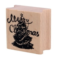 Božićni drveni pečat bilježnica dnevnik stamper stamper xmas stablo uzorak brtve