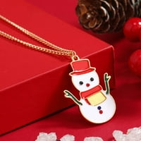 Yuelianxi Fashion Women Ogrlica Božićna ogrlica za djevojke Djevojke Santa Privjesak Privjesak za žene