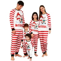 Festival pidžama za obiteljski božićni PJS podudaranje postavljanja odraslih djeca klasična prugasta
