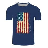 Muške ljetne košulje 4. jula Američka zastava TEE casual kratkih rukava CACT majica pamučne meke vrhove