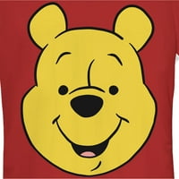 Junior's Winnie The Pooh medvjed velikog lica Grafički tee crveni