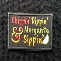 Cinco de Mayo Chippin ', Dippin' i Margarita Sippin 'vezeno željezo na zakrpu