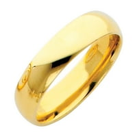 Jewels 14k Žuto zlato Čvrsta obična tradicionalna klasična udobnost Fit Find prsten Veličina 9.5
