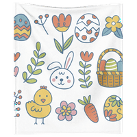 DiCasser Happy Eastery Bunny bacajte pokrivač s jastukom mekom tople ugodne lagane dekorativne deke