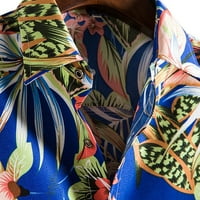 Havajske majice za muškarce kratki rukav Aloha Beach cvjetni tiskani ljetni casunski gumb dolje majica