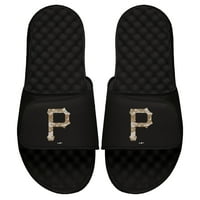 Muški Islide Black Pittsburgh Pirates Camo Logo Klizni sandale