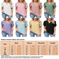 Capreze Women majica izdubljena ljetnih vrhova V izrez T majica Dressy Tunic bluza kratki rukav Tee