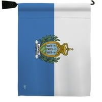 San Marino Garden Flag Set Nacionalnost X18. Dvostrano dvorište baner